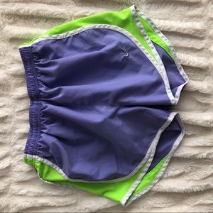 Nike Running Shorts- Purple and Green- XS